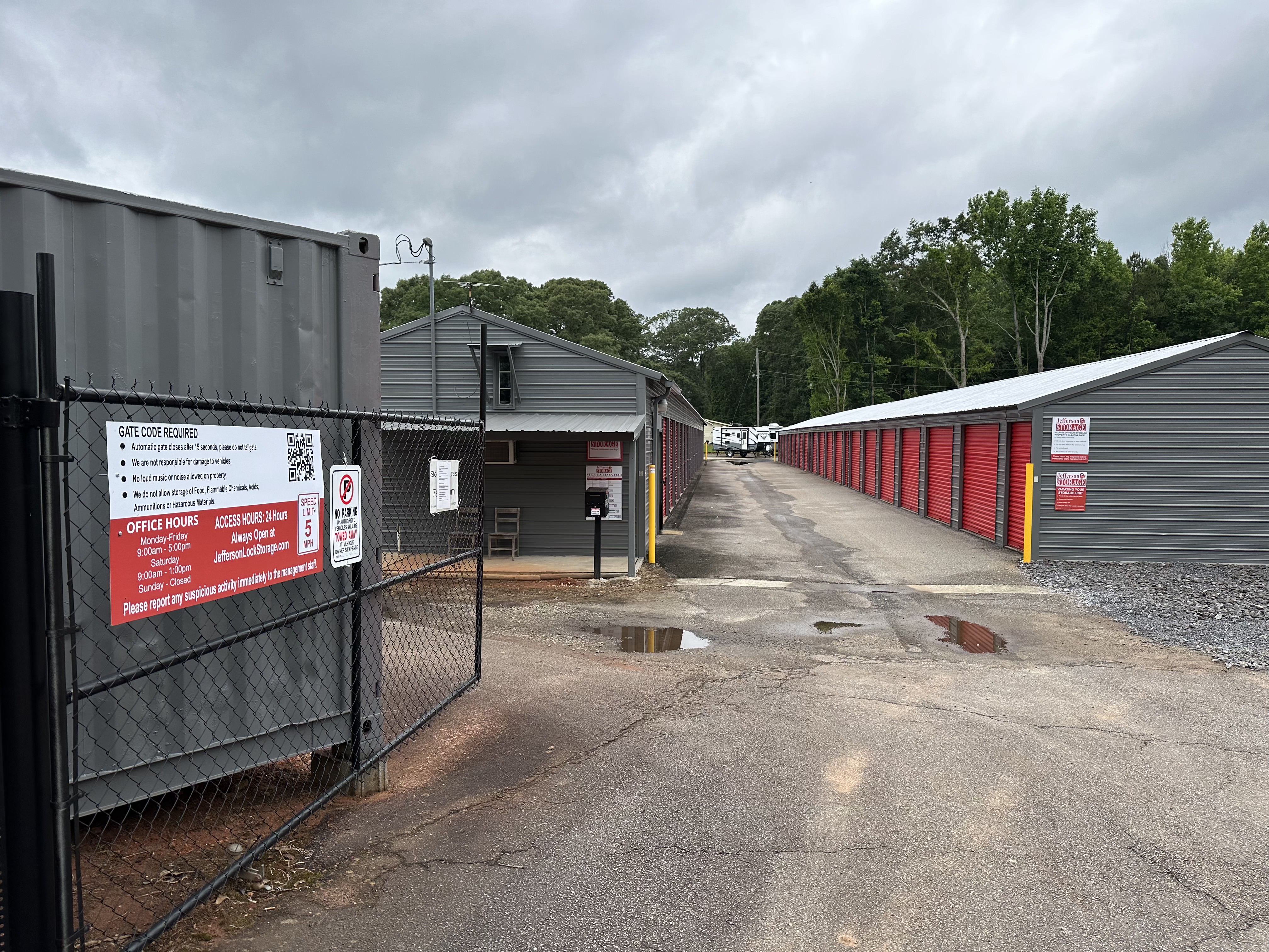 outdoor access self storage units jefferson ga